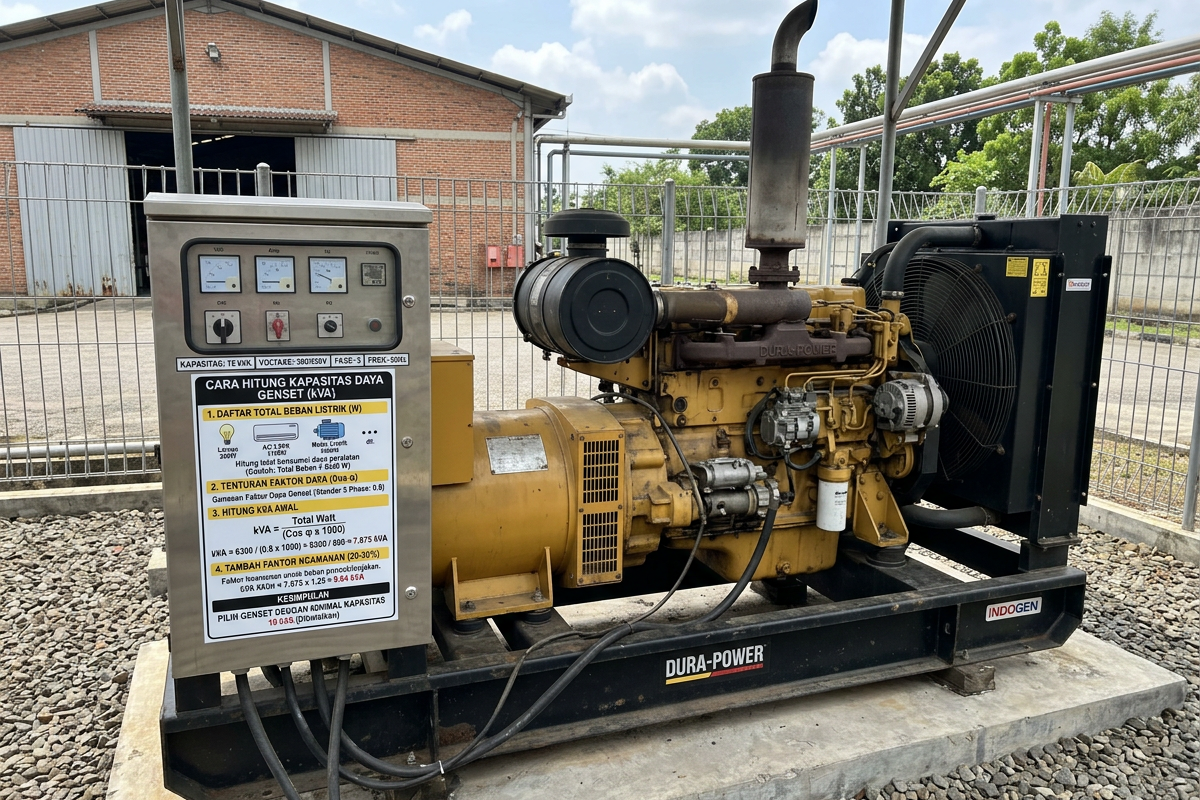 cara hitung daya genset