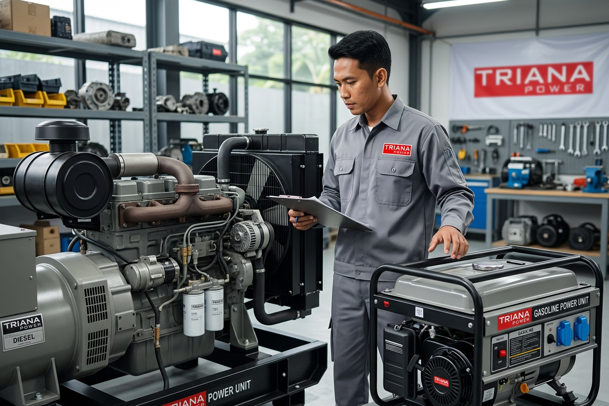 perbedaan genset diesel dan bensin