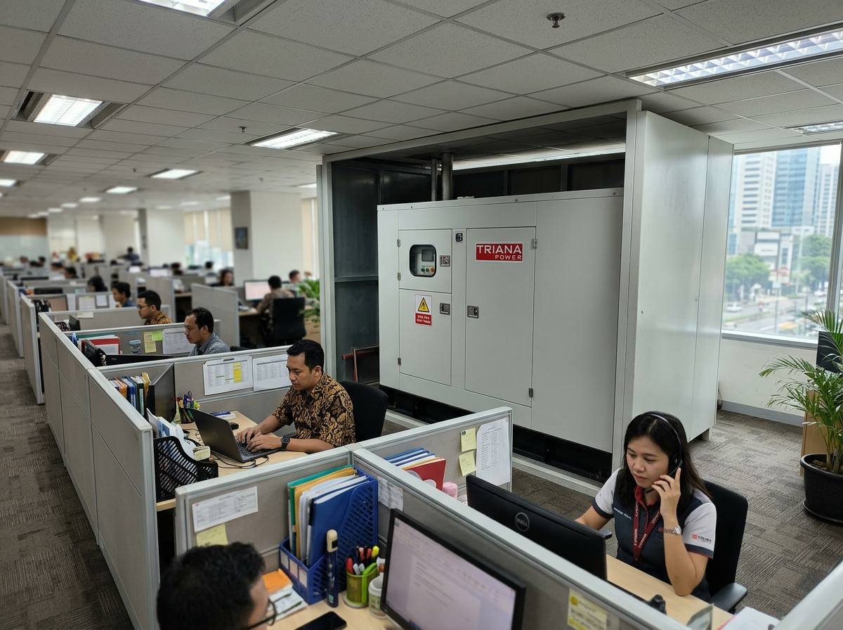 Genset Senyap untuk Lingkungan Kerja Perkantoran