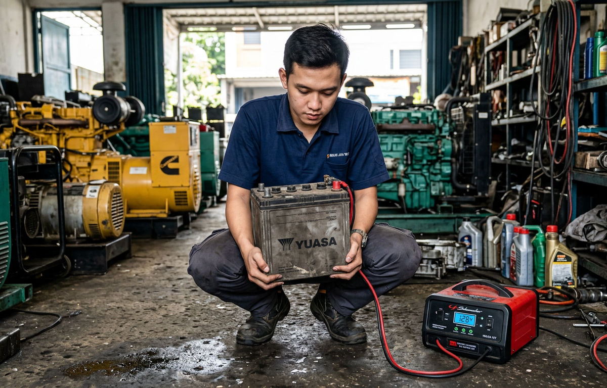 aki genset lemah