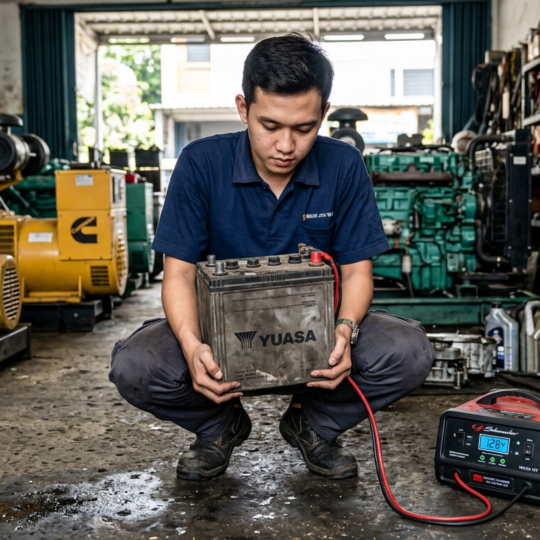 aki genset lemah