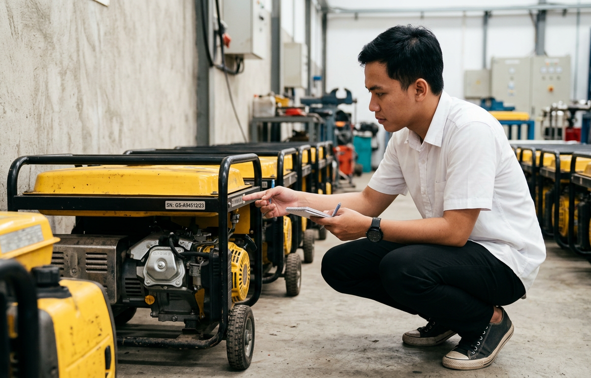 cara cek part number genset