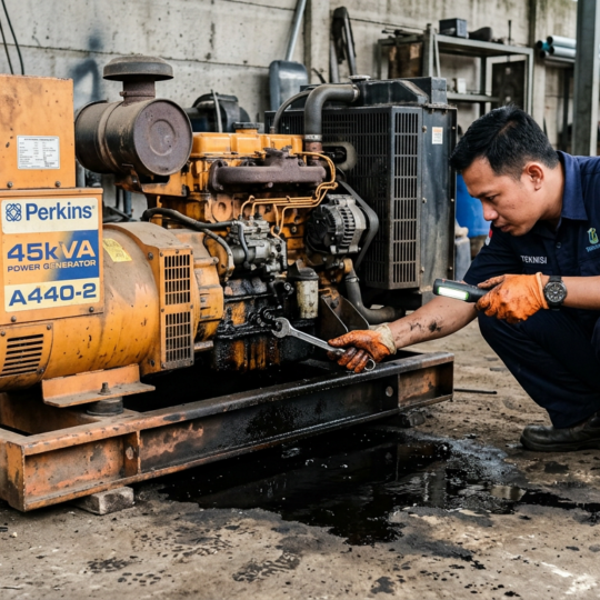 genset bocor oli