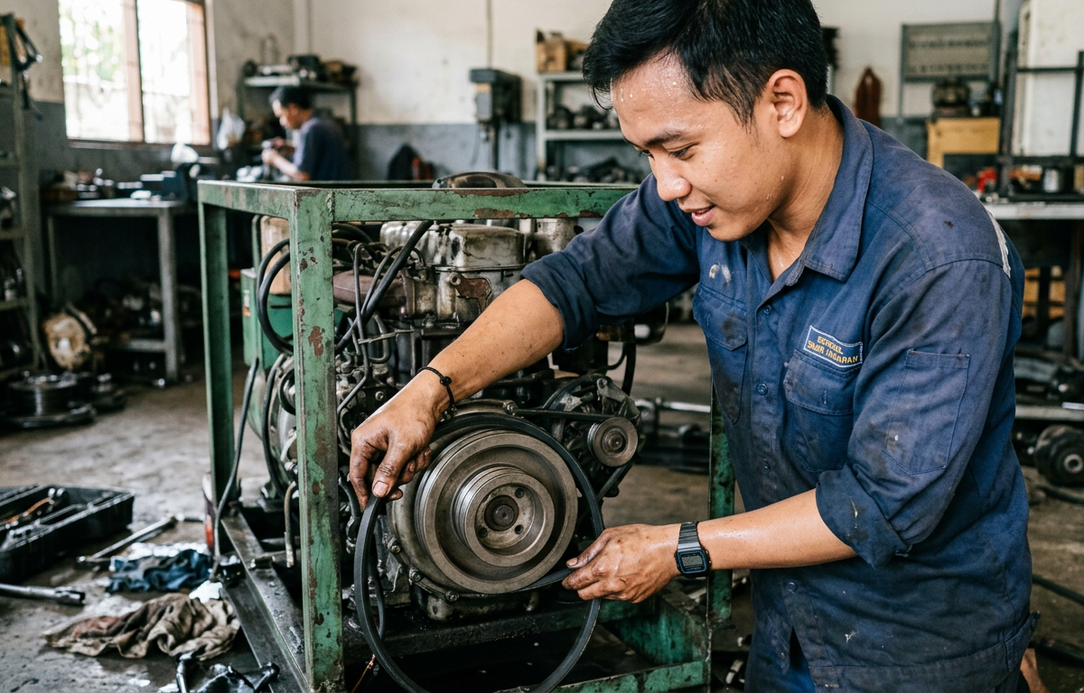 kapan ganti v-belt genset
