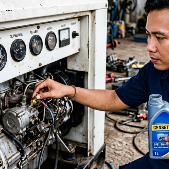 sensor tekanan oli genset rusak